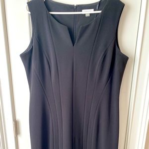Calvin Klein size 16 black dress. Sleeveless, tailored, just below the knee